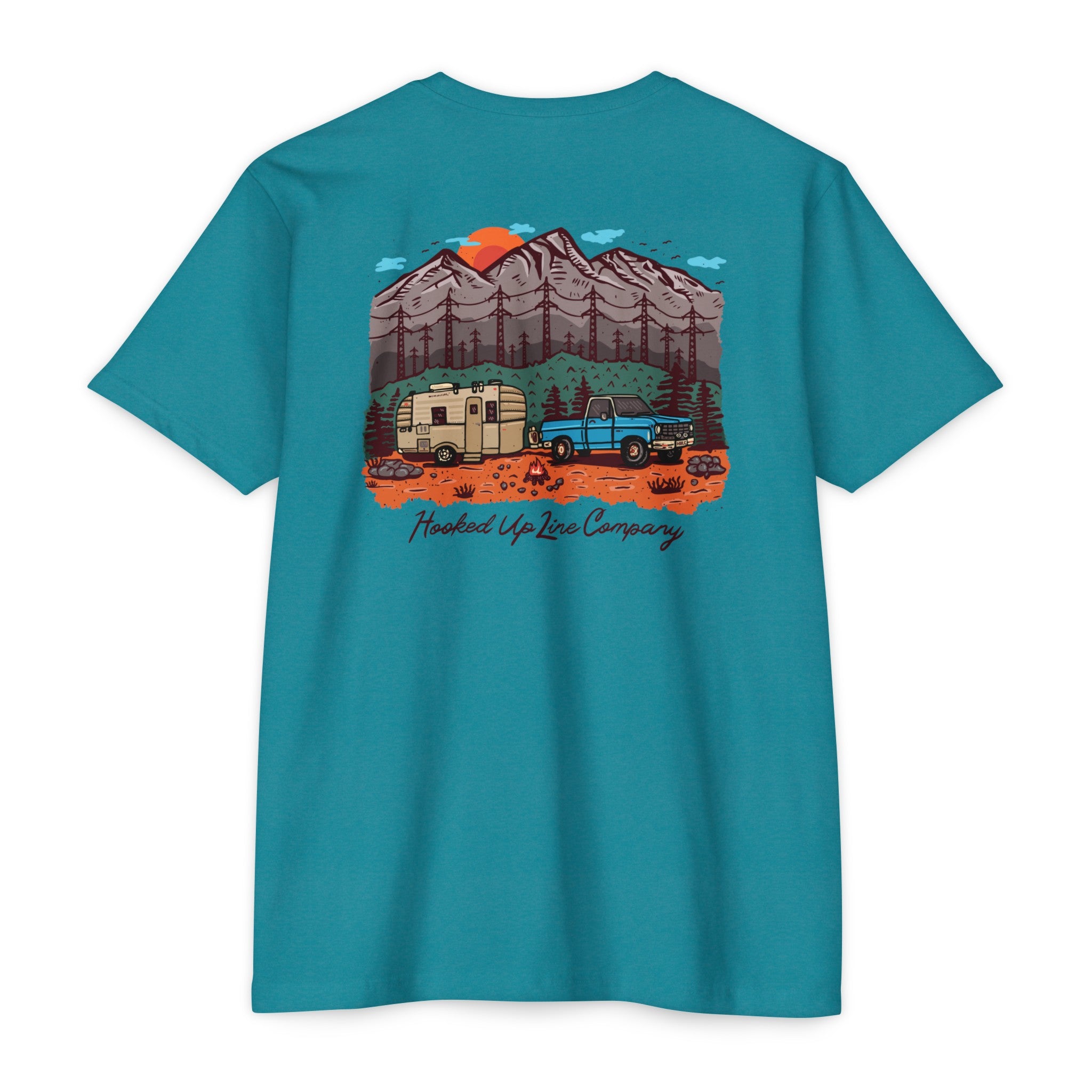 Camping T-Shirt – Hooked Up Line Company