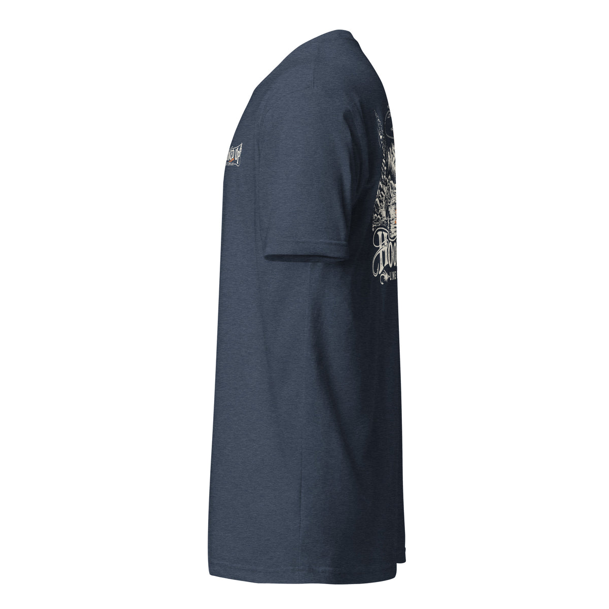 Cast Your Cares t-shirt in Midnight Navy, left view