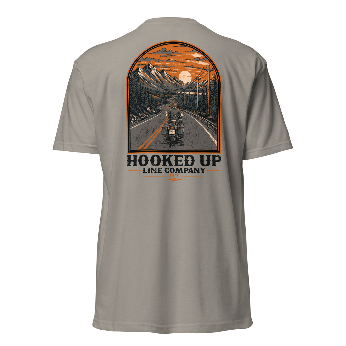 Days Over t-shirt in Stone Grey, back view