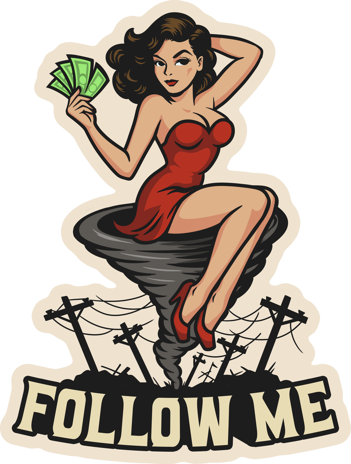Follow Me Sticker