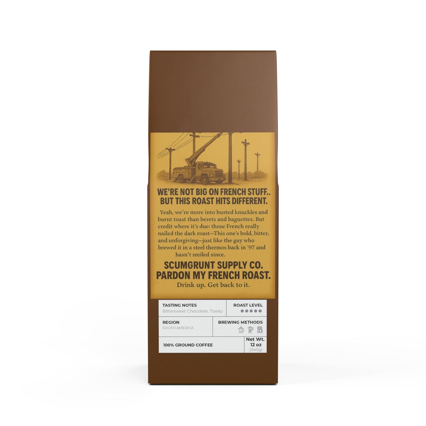 Pardon my french roast (Dark French Roast coffee)