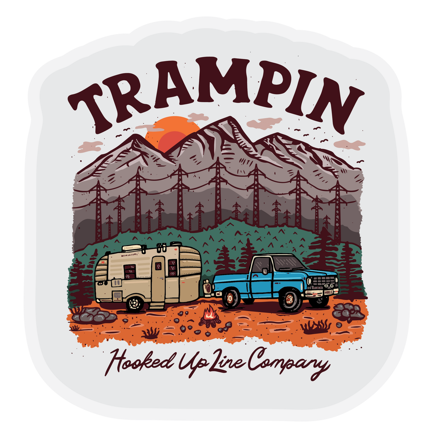 Trampin Sticker