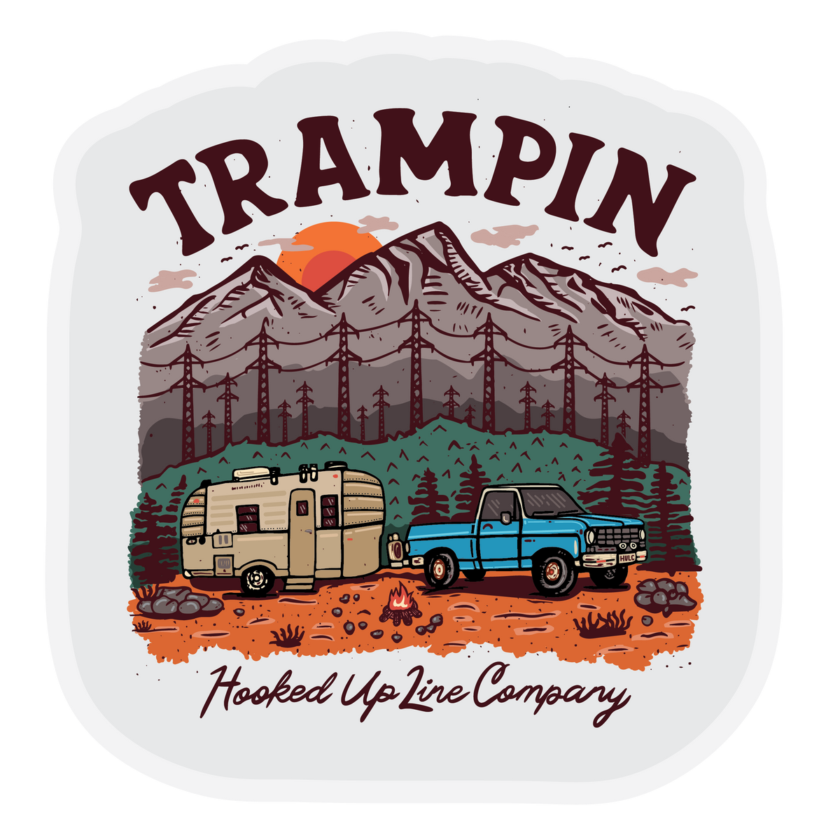 Trampin Sticker