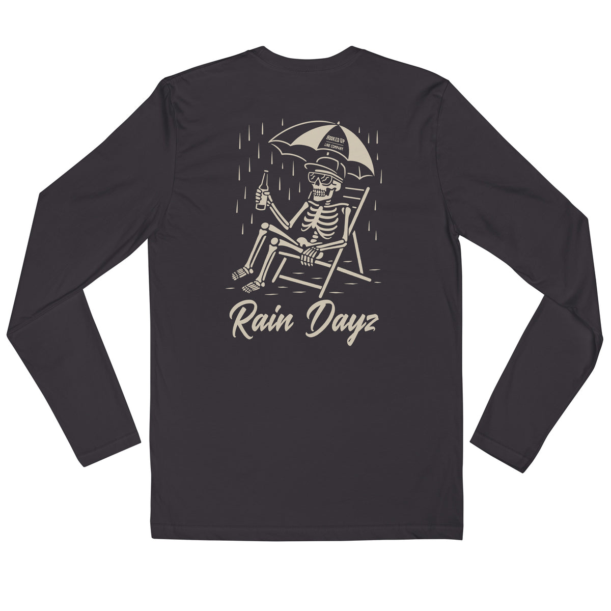 Rain Dayz long sleeve in Heavy Metal, back view
